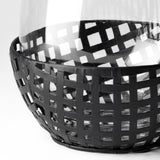 Reena I Small Black Woven Metal Base Table Candle Holder from Mercana - Luna Furniture