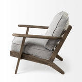 Olympus VI Frost Grey Fabric Wrapped Wooden Frame Accent Chair from Mercana - Luna Furniture