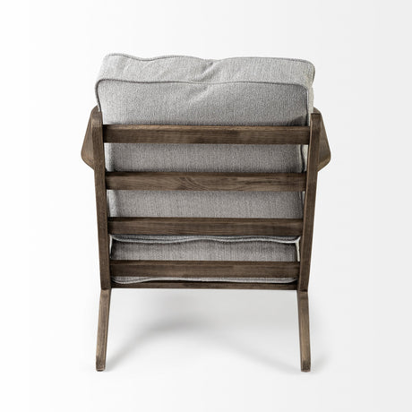 Olympus VI Frost Grey Fabric Wrapped Wooden Frame Accent Chair from Mercana - Luna Furniture