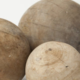 Carrick (Set of 3) Natural Wood Decorative Spheres from Mercana - Luna Furniture