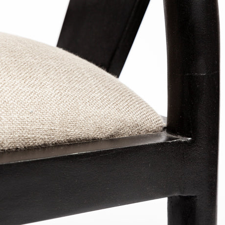 Trixie I Black Wooden Base w/ Dark Taupe Fabric Seat Dining Chair from Mercana - Luna Furniture