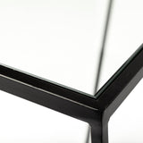 Arya (Set of 2) 24L x 10W Black Rectangular Glass Top Iron Frame Accent Table from Mercana - Luna Furniture
