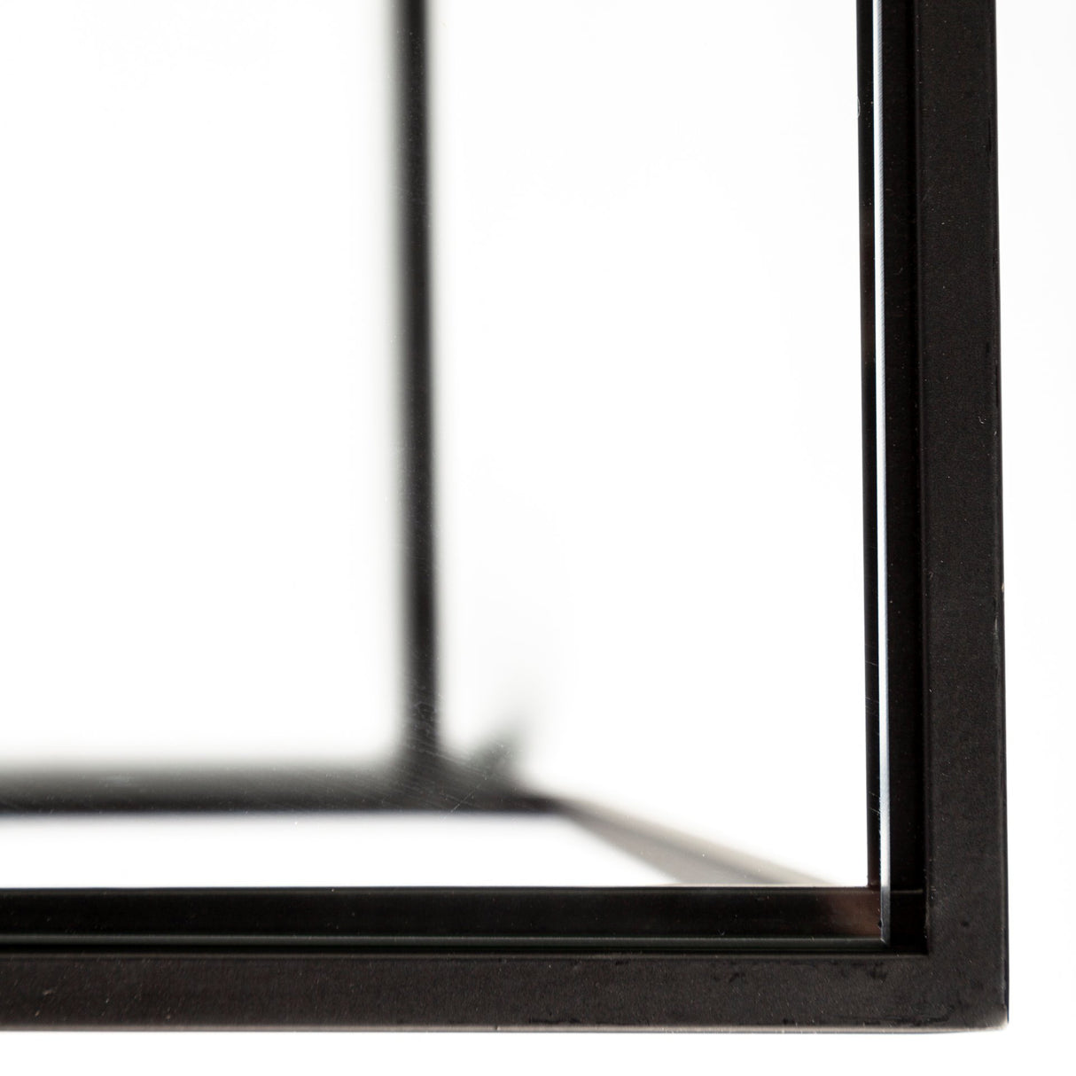 Arya (Set of 2) 24L x 10W Black Rectangular Glass Top Iron Frame Accent Table from Mercana - Luna Furniture