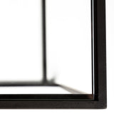 Arya (Set of 2) 24L x 10W Black Rectangular Glass Top Iron Frame Accent Table from Mercana - Luna Furniture