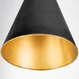 Eris III (58.3"H) Black/Brass Metal Cone Shade Floor Lamp from Mercana - Luna Furniture