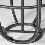 Bella Large Black Metal Cylindrical Cage Candle Holder Lantern from Mercana - Luna Furniture