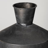 Asher Set of Two Black Metal Urns from Mercana - Luna Furniture