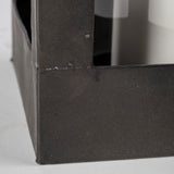 Ina Tall Charcoal Metal Candle Holder Lantern from Mercana - Luna Furniture