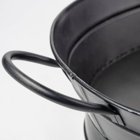 Reno 20L x 14W Black Metal Vintage Inspired Basket from Mercana - Luna Furniture
