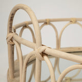 Leona (Set of 2) Natural Wicker Woven Mirrored Base Nesting Trays from Mercana - Luna Furniture