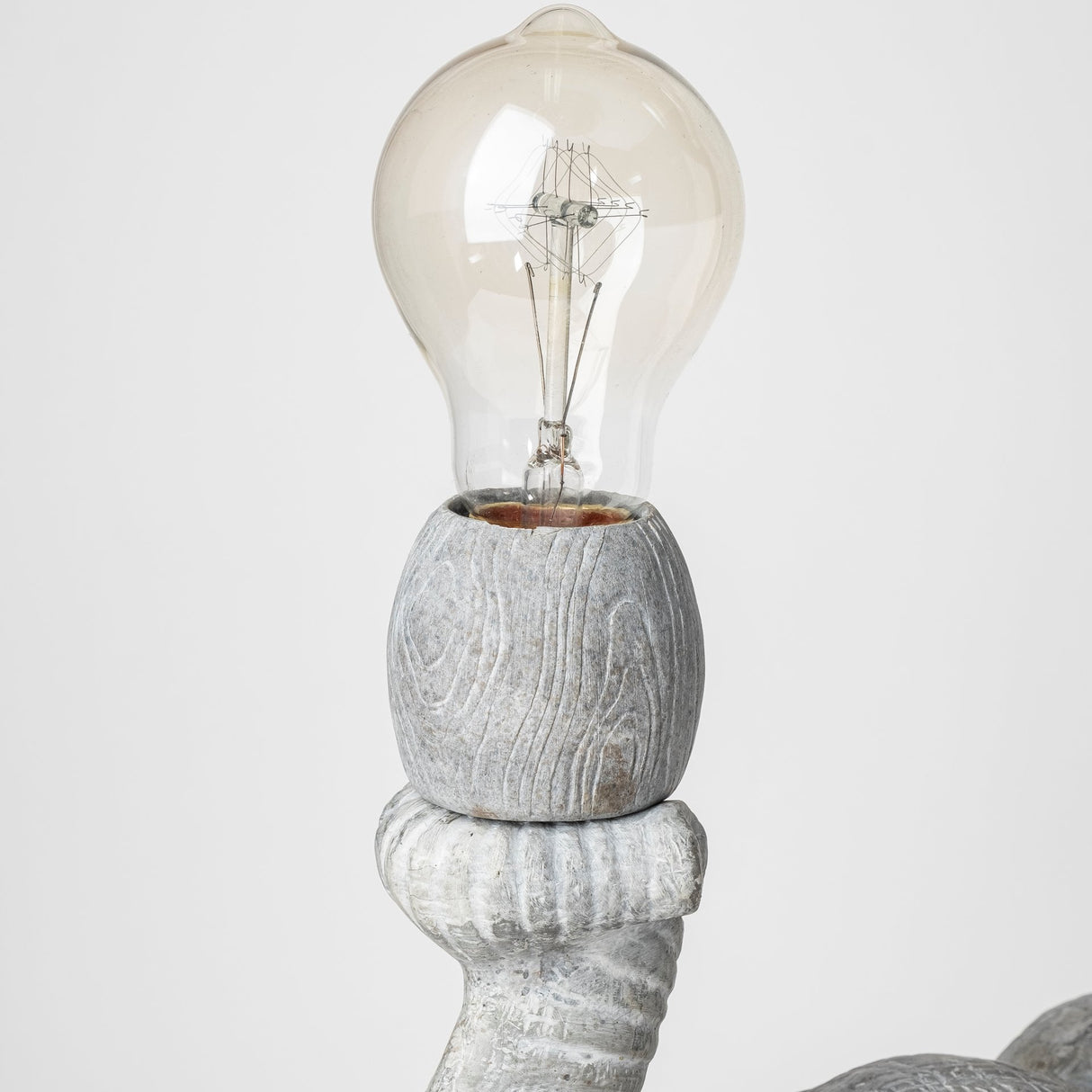 Tantor (15.9"H) Gray Resin Elephant Calf Table Lamp from Mercana - Luna Furniture