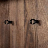 Glenn V 56L x 17W Dark Brown Wood w/ Cream Fabric Seat, 3 Drawers Hall Tree from Mercana - Luna Furniture