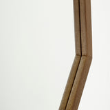 Aramis II 41L x 41H Octagon Brown Wood Frame Wall Mirror from Mercana - Luna Furniture