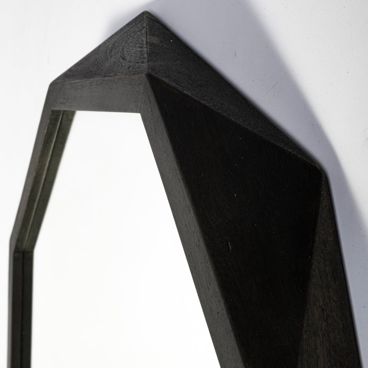 Aramis II 41L x 41H Octagon Black Wood Frame Wall Mirror from Mercana - Luna Furniture