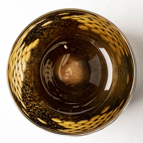 Mojave Small Black and Gold Detail Glass Vase from Mercana - Luna Furniture