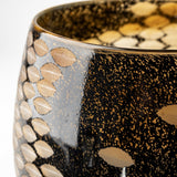 Mojave Small Black and Gold Detail Glass Vase from Mercana - Luna Furniture