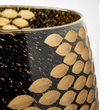 Mojave Large Black and Gold Detail Glass Vase from Mercana - Luna Furniture