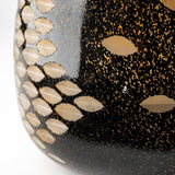 Mojave Large Black and Gold Detail Glass Vase from Mercana - Luna Furniture