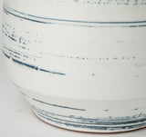 Sonnett Tall White/Blue Ceramic Vase from Mercana - Luna Furniture