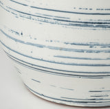 Sonnett Short White/Blue Ceramic Vase from Mercana - Luna Furniture