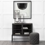 Albus II Small Black Metal Rectangular Table Candle Holder from Mercana - Luna Furniture