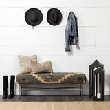 Ina Short Charcoal Metal Candle Holder Lantern from Mercana - Luna Furniture