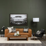 Watson Black Leather Wrap Gold Metal Frame Accent Chair from Mercana - Luna Furniture