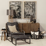 Linocut I (Ram) by Mercana Studio a Hand Embellished Textured Canvas from Mercana - Luna Furniture