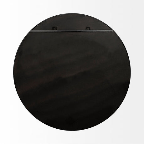 Piper 47.2L x 1.0W x 47.2H Large Black Metal Round Wall Mirror from Mercana - Luna Furniture
