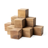 Rubik 15L x 10W Natural Wooden Cube Display Object from Mercana - Luna Furniture