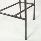 Parker II Beige Fabric Seat Gun Metal Grey Metal Counter Stool from Mercana - Luna Furniture