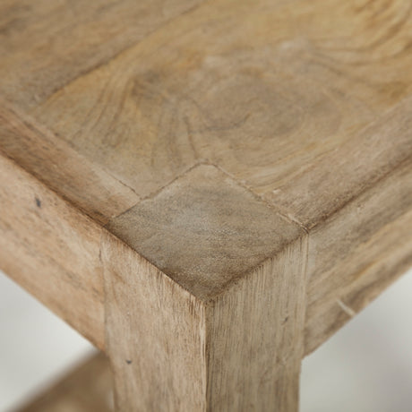 Colony 25" Seat Height Brown Wood Seat & Frame Stool from Mercana - Luna Furniture