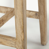 Colony 25" Seat Height Brown Wood Seat & Frame Stool from Mercana - Luna Furniture