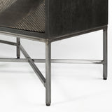 Hogarth I Dark Brown Solid Wood TV Stand Media Console with Storage, TV up to 81" from Mercana - Luna Furniture
