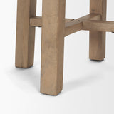 Brahma 26" Total Height White Washed Wood Stool from Mercana - Luna Furniture