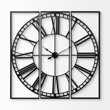 Norwood 60" Square Oversized+ Industrial Wall Clock from Mercana - Luna Furniture