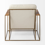 Watson Cream Fabric Wrap Gold Metal Frame Accent Chair from Mercana - Luna Furniture