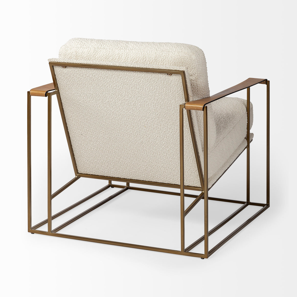 Watson Cream Fabric Wrap Gold Metal Frame Accent Chair from Mercana - Luna Furniture