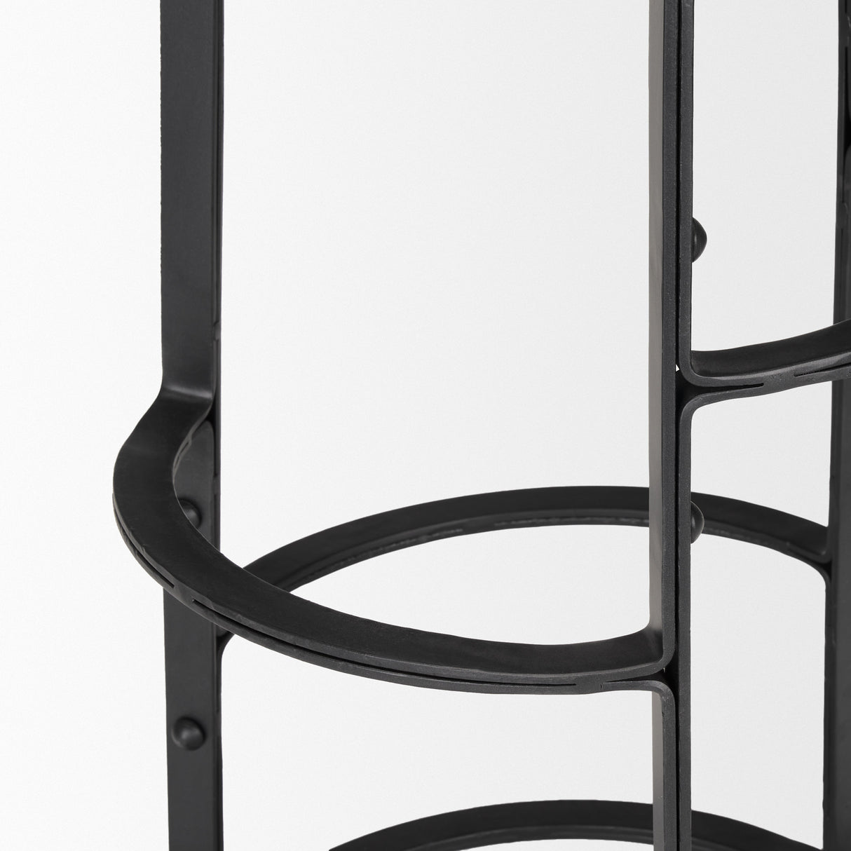 Neo 26.3" Seat Height Brown Wood Seat Black Metal Frame Stool from Mercana - Luna Furniture