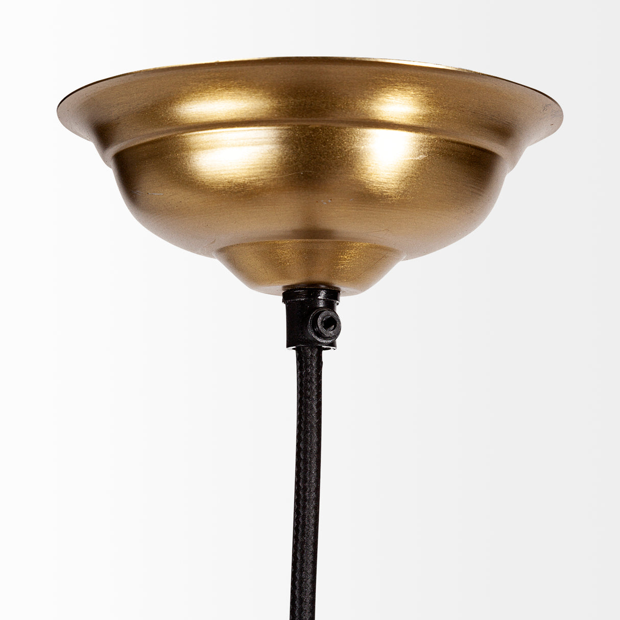 Prima 9.5x12.5 Gold Metal and Glass Pyramid Pendant Light from Mercana - Luna Furniture
