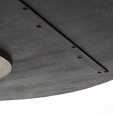 McLeod II 54 L x 54 W x 28.75 H Round Brown Solid Wood Top Gold Metal Base Dining Table from Mercana - Luna Furniture