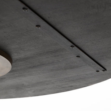 McLeod II 54 L x 54 W x 28.75 H Round Brown Solid Wood Top Gold Metal Base Dining Table from Mercana - Luna Furniture