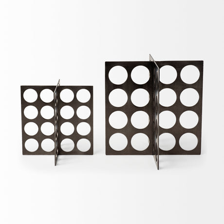 Fletcher (Small) 4L x 4W Gray Metal Abstract Decorative Object from Mercana - Luna Furniture