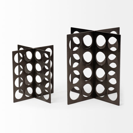 Fletcher (Small) 4L x 4W Gray Metal Abstract Decorative Object from Mercana - Luna Furniture