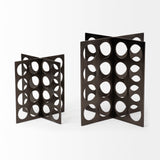 Fletcher (Large) 6L x 6W Gray Metal Abstract Decorative Object from Mercana - Luna Furniture