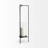 Abigail I Large Gunmetal Gray Metal Table Candle Holder from Mercana - Luna Furniture