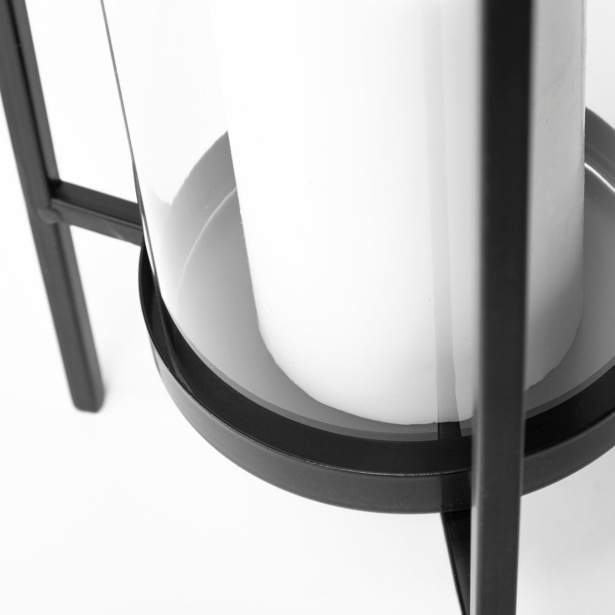 Abigail I Large Gunmetal Gray Metal Table Candle Holder from Mercana - Luna Furniture