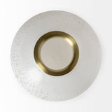 Pearl Short White Gold Rim Glass Vase from Mercana - Luna Furniture