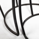 Clapp III (Set of 2) 20L x 20W Brown Round Wood Top W/ Black Metal Frame Nesting Accent Tables from Mercana - Luna Furniture