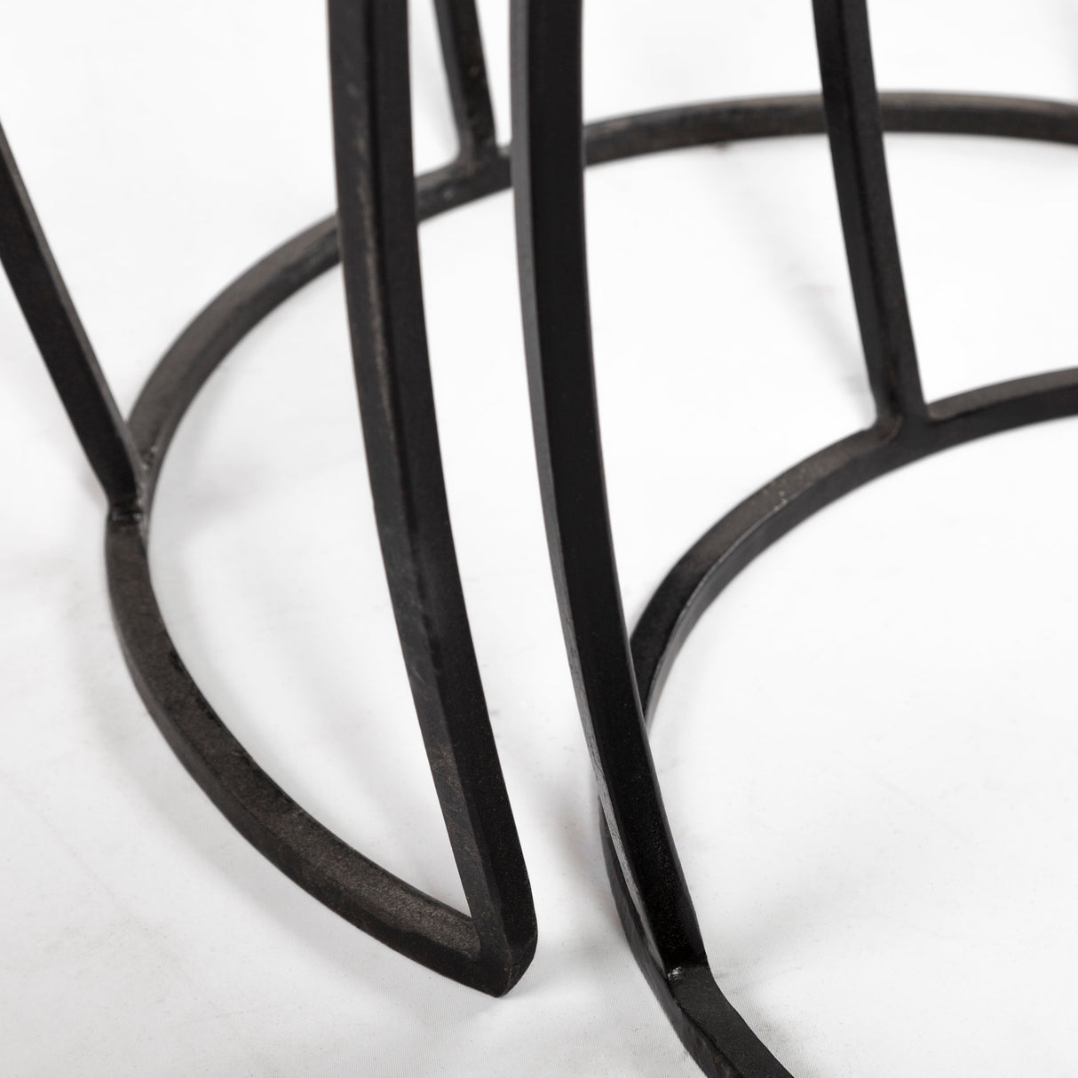 Clapp IV (Set of 2) 20L x 20W Brown Round Wood Top W/ Black Iron Frame Nesting Accent Tables from Mercana - Luna Furniture